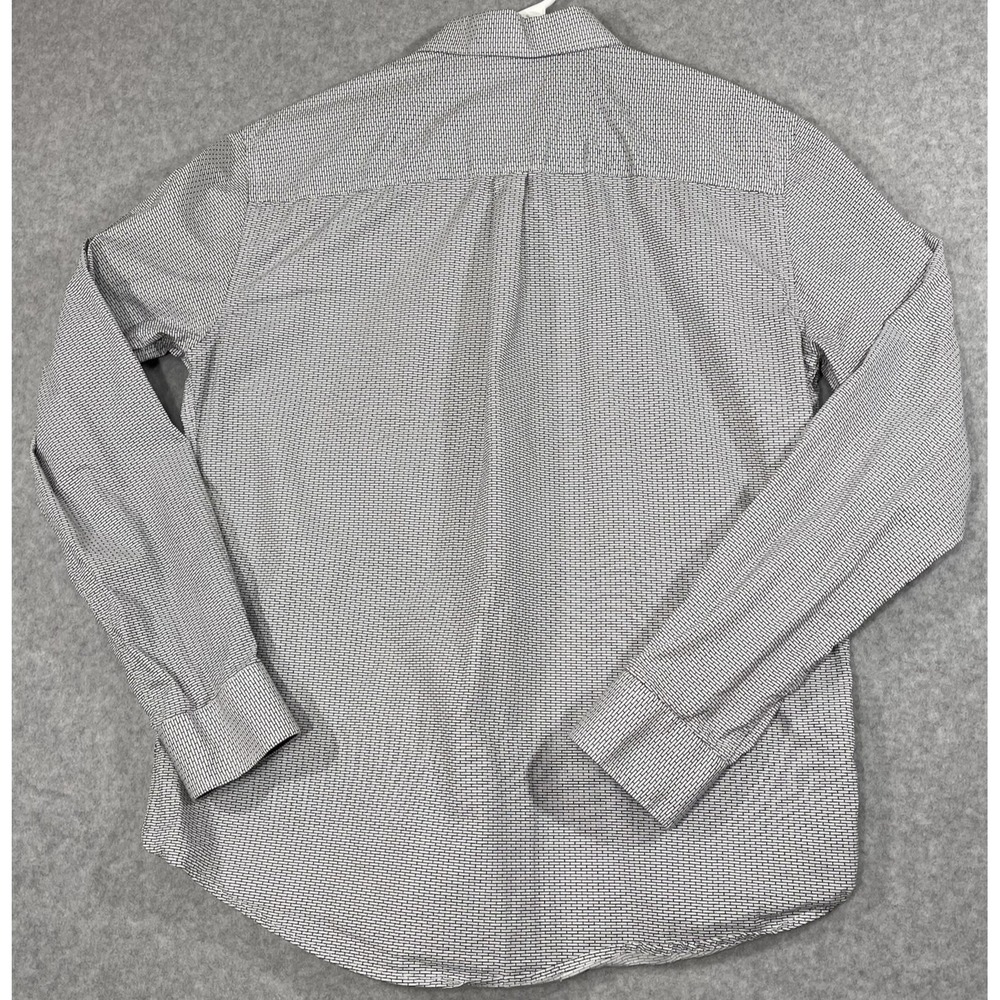 Rue Saint-Patrick Men's Shirt Size Medium Long Sleeve Button‎ Front Black White - Picture 6 of 10